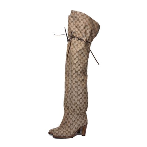 gucci monogram over the knee boots|gucci monogram boots original price.